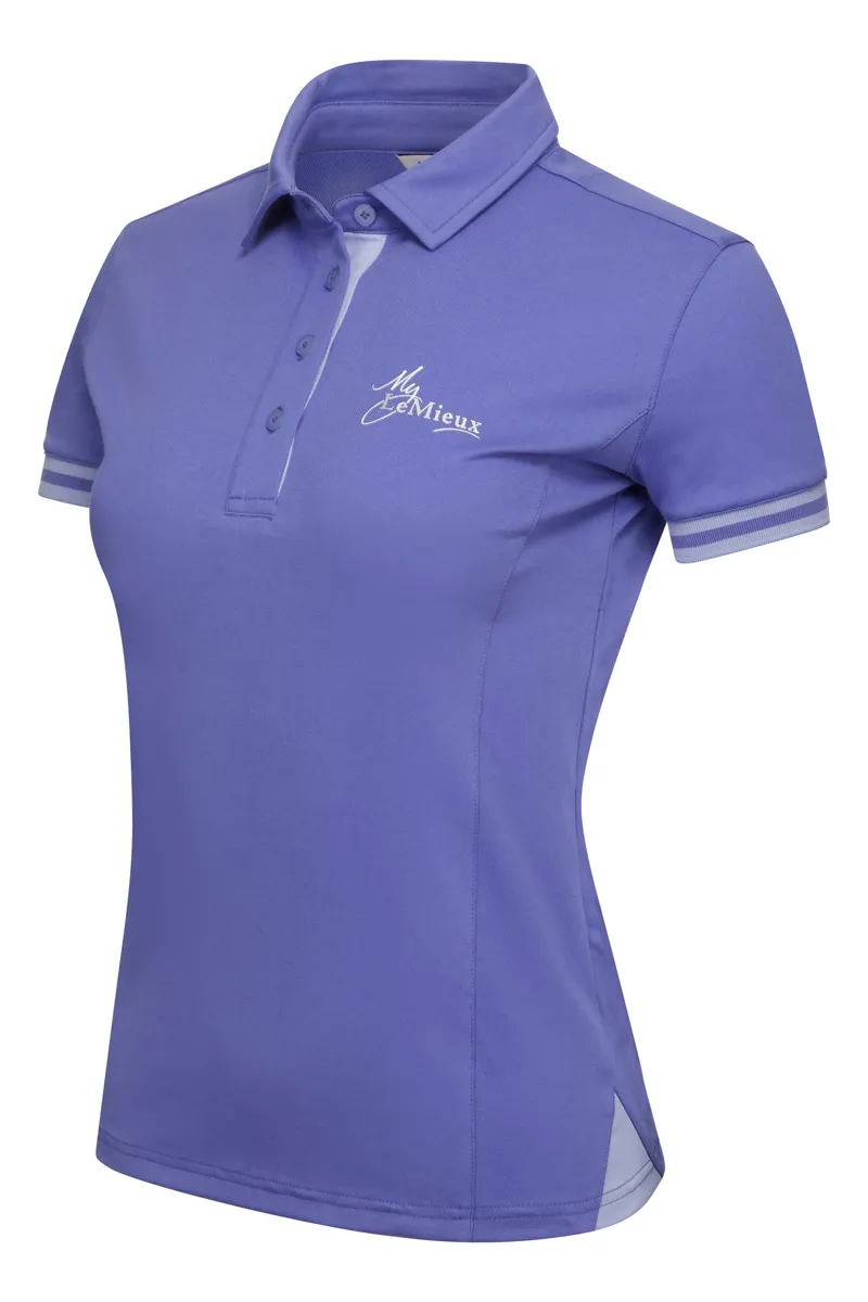 LeMieux Polo Shirt Ladies in Bluebell-3